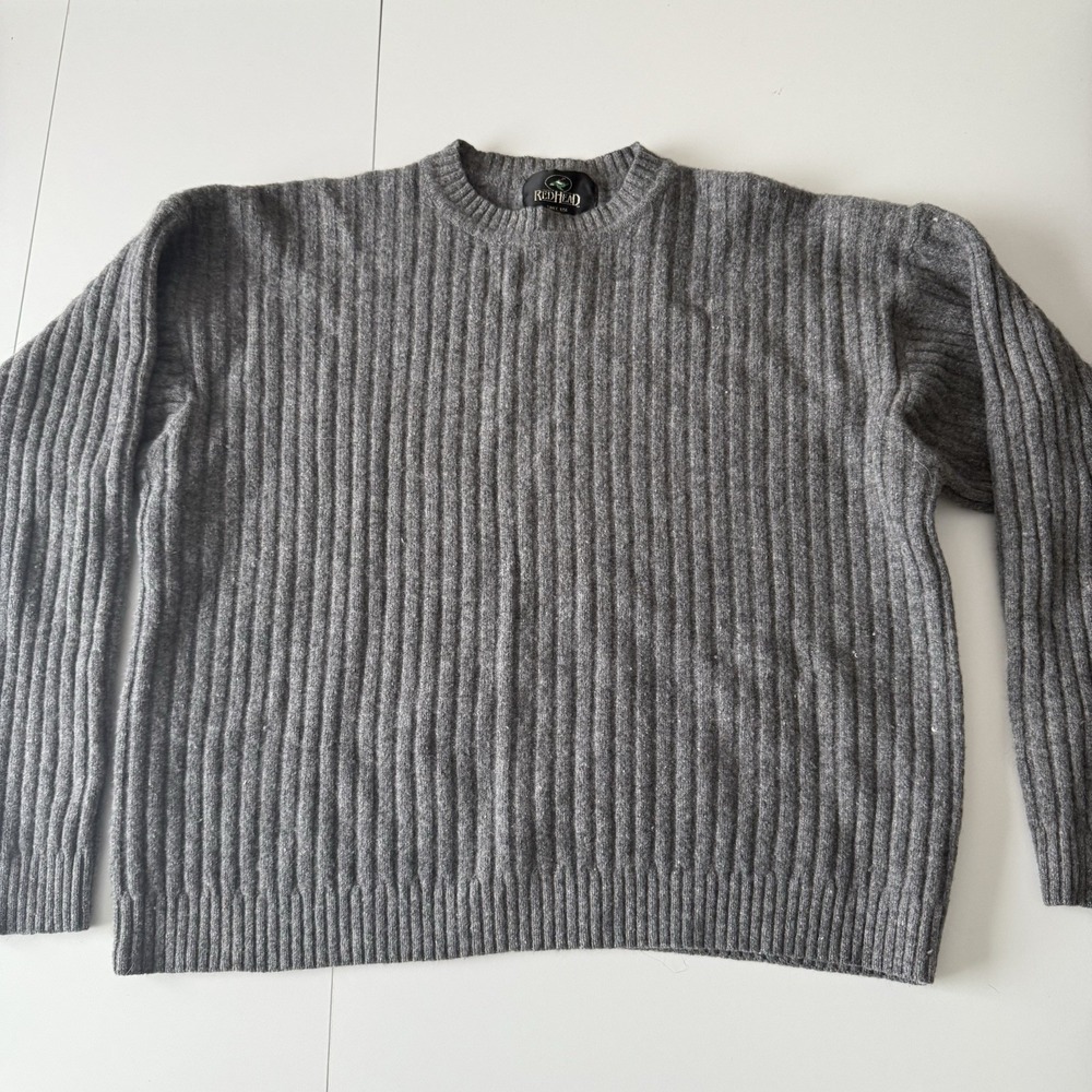 Redhead Lambswool Blend Gray Pullover Sweater Size XL See Measurements‎